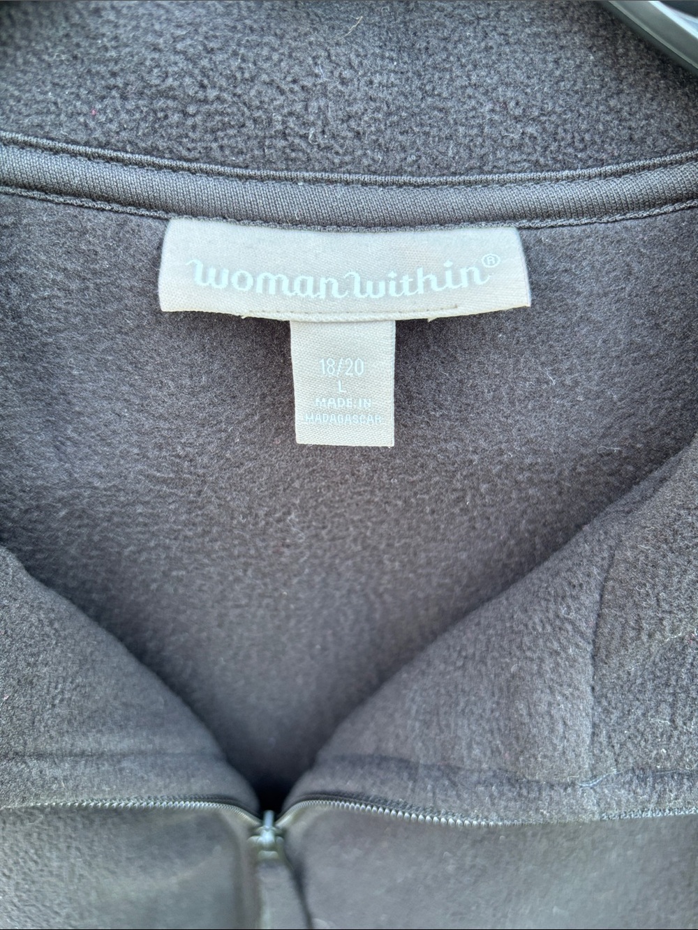 Woman Within Black Lightweight Full-Zip Jacket Size 18/20 - Picture 2 of 8